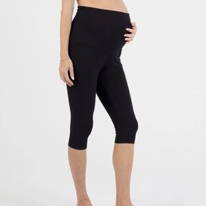 2 Black Maternity Capri Leggings size Small